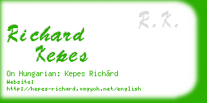 richard kepes business card